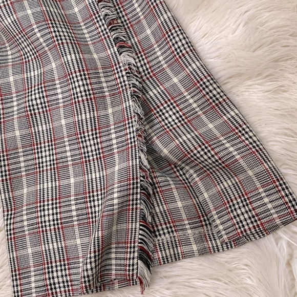 Vintage plaid fringe long skirt size 10P - Picture 7 of 8